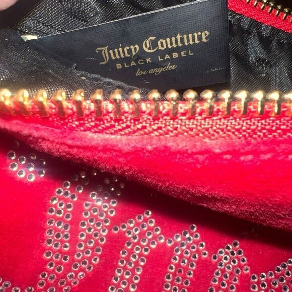 Juicy Couture Women's Girls Mini Wristlet W/ Juicy Rhinestones Red Purse JCB2004 - Picture 6 of 6